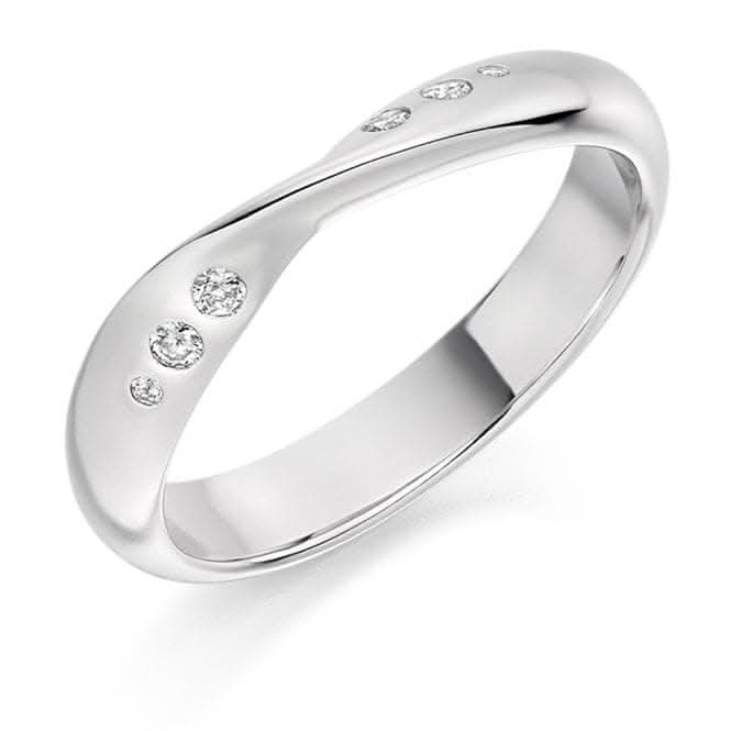 Harmony Collection 0.09ct Half Eternity Ring with 3.7mm Round Brilliant Diamonds