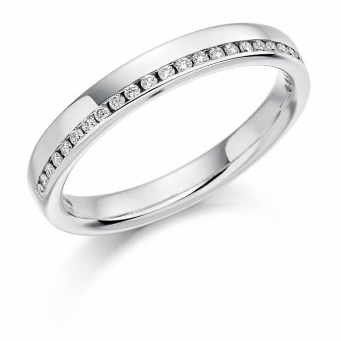 Harmony Collection 0.12ct Round Brilliant 3.1mm Half Eternity Ring
