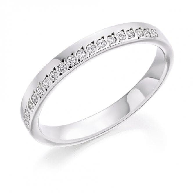 Harmony Collection 0.15ct Round Brilliant 2.7mm Half Eternity Ring