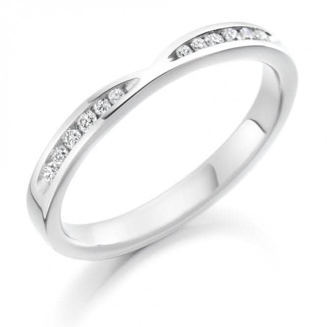 Harmony Collection 0.18ct Round Brilliant Diamond Half Eternity Ring with 2.6mm Band