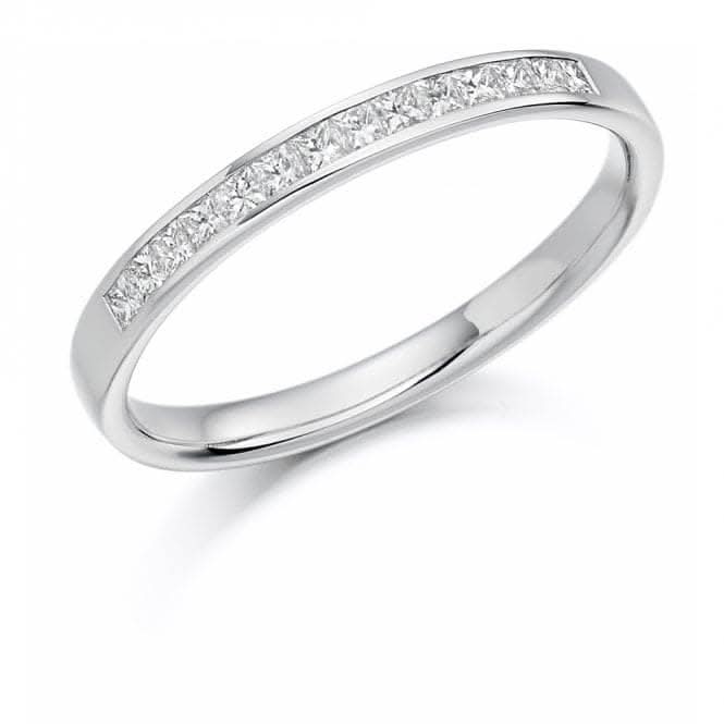 Harmony Collection 0.20ct Princess Cut 2.50mm Half Eternity Ring