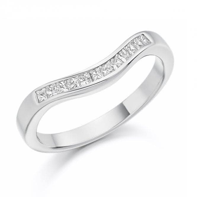 Harmony Collection 0.25ct Princess Cut 2.7mm Half Eternity Ring