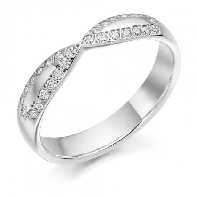 Harmony Collection 0.25ct Round Brilliant 3.8mm Half Eternity Ring