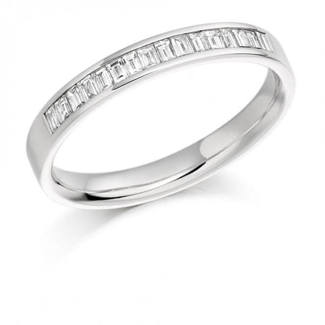 Harmony Collection 0.33ct Baguette Cut 2.8mm Half Eternity Ring