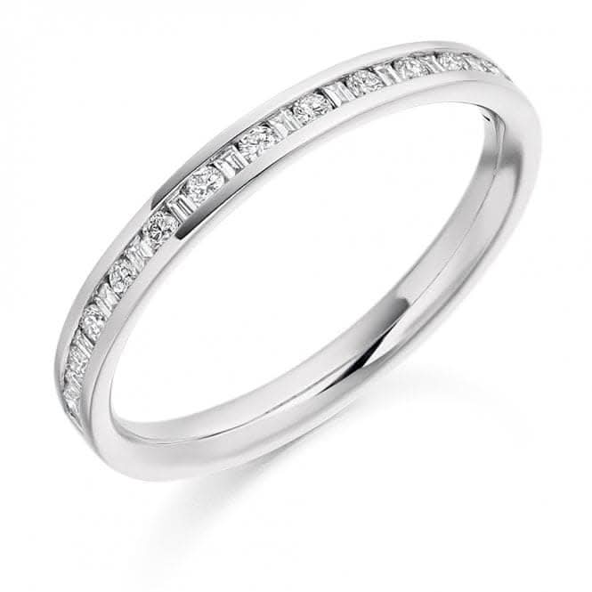 Harmony Collection 0.3ct Baguette Cut 2.3mm Half Eternity Ring