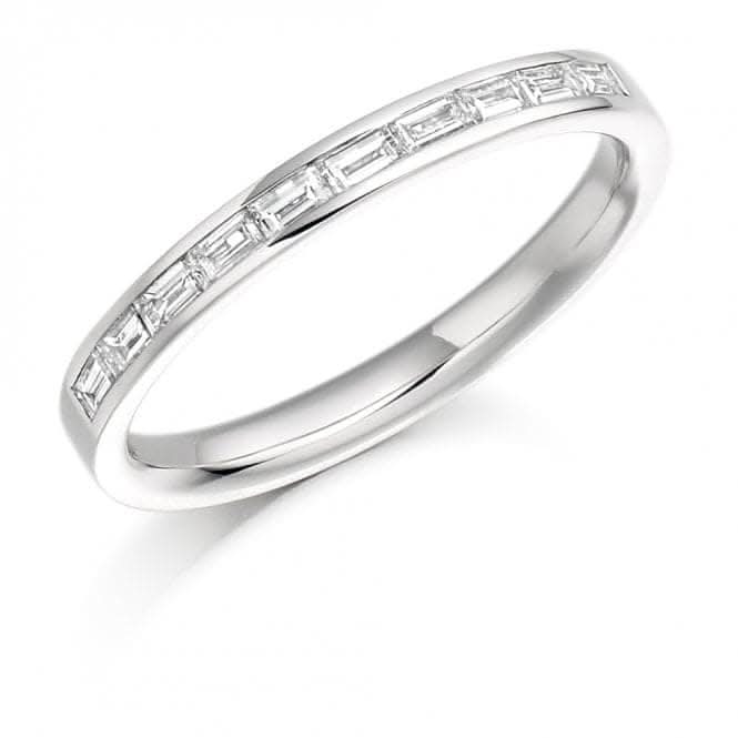 Harmony Collection 0.3ct Baguette Cut 2.4mm Half Eternity Ring