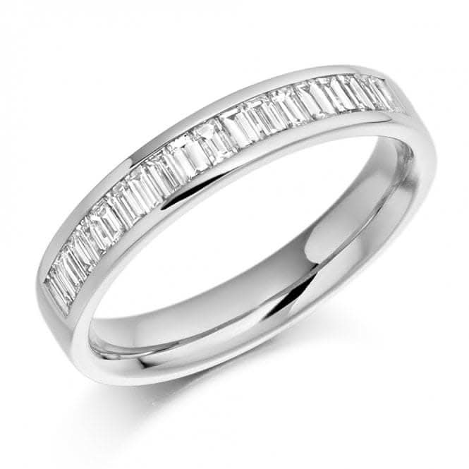 Harmony Collection 0.56ct Baguette Cut 3.6mm Half Eternity Ring