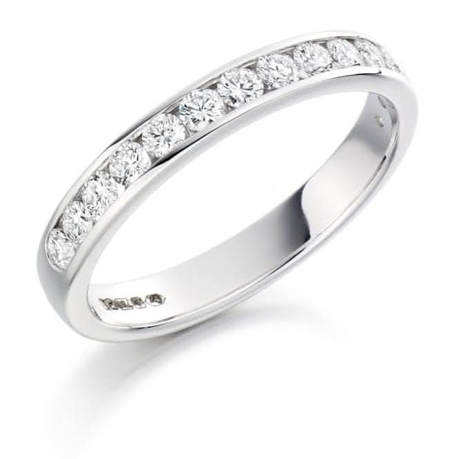 Harmony Collection 0.5ct Round Brilliant 3.0mm Half Eternity Ring