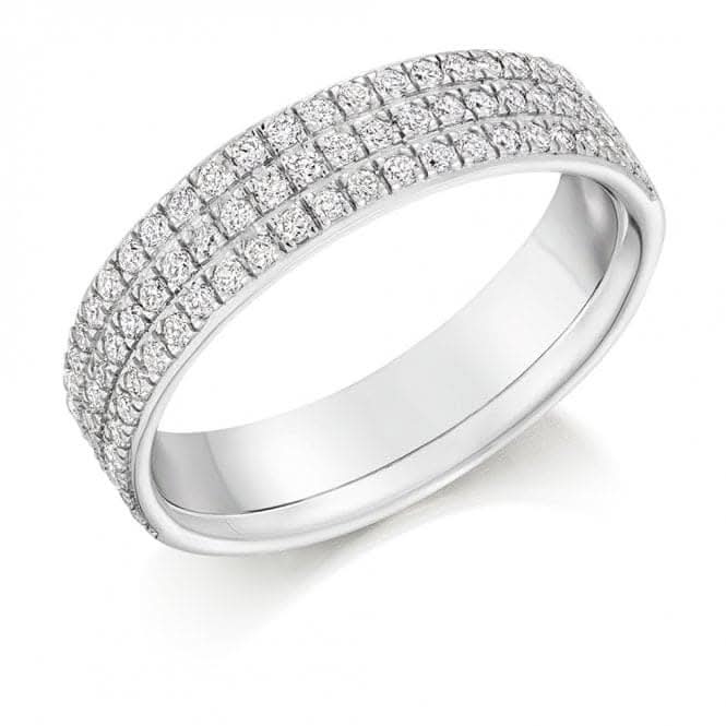 Harmony Collection 0.5ct Round Brilliant 5mm Half Eternity Ring