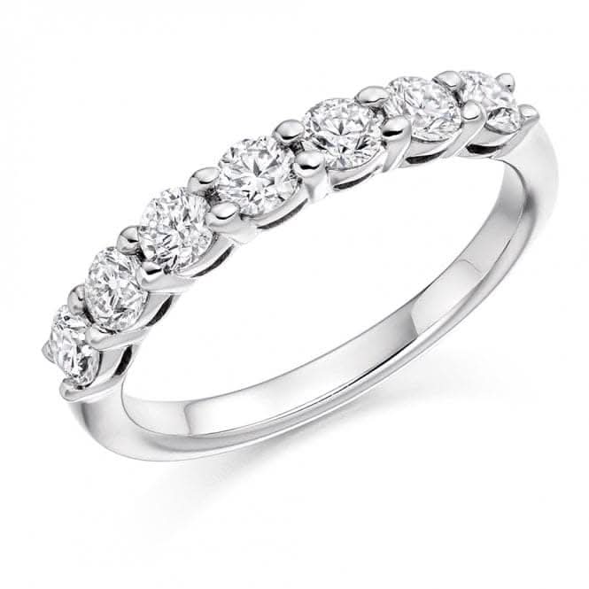 Harmony Collection 0.75ct Round Brilliant 3.1mm Half Eternity Ring