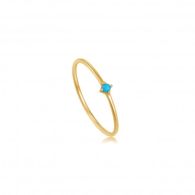 14k Gold Turquoise Stone Ring RAU001-02YG