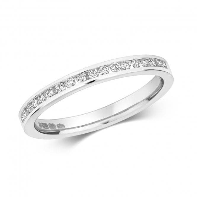 Diamond Jewellery 18K White Gold Diamond Half Eternity Ring RDQ145W