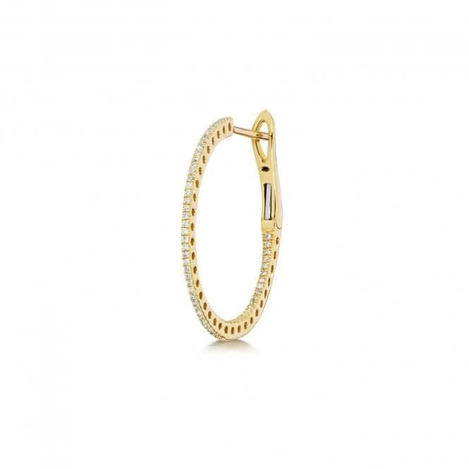 Diamond Jewellery 18ct Gold Diamond Hoop Earrings with 0.25 Carats EDQ317