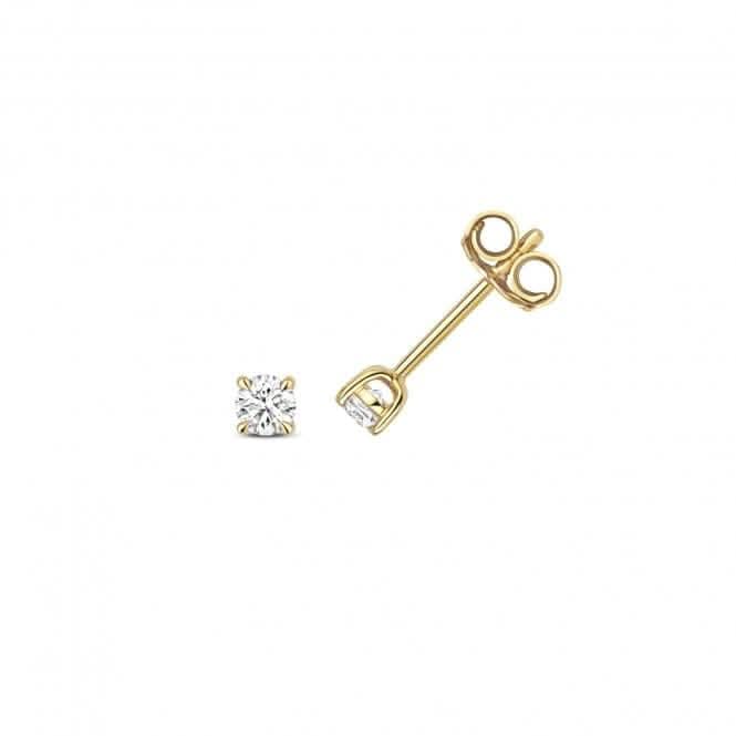 Diamond Jewellery 18ct Gold Diamond Stud Earrings EDQ344