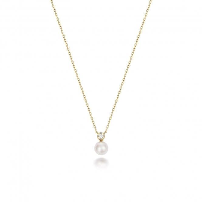 18ct Gold Diamond & Akoya Pearl Necklace NDQ203Gemstones JewelleryNDQ203