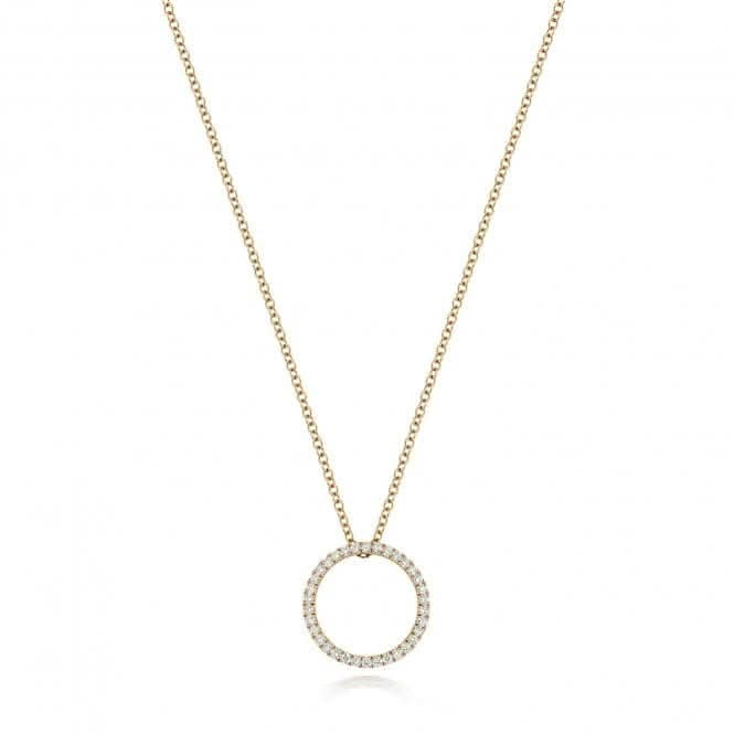 18ct Gold Diamond Circle 16/17Inch Necklace NDQ120Diamond JewelleryNDQ120