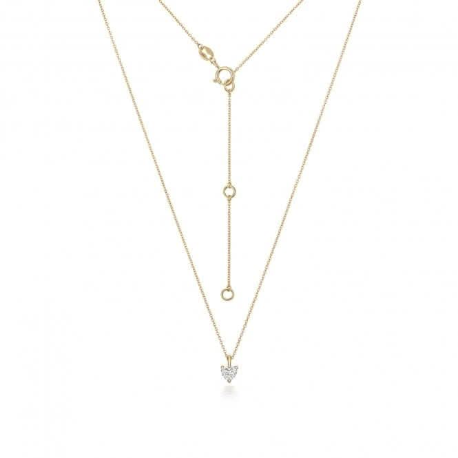 Diamond Jewellery 18ct Gold Diamond Heart Necklace NDQ156