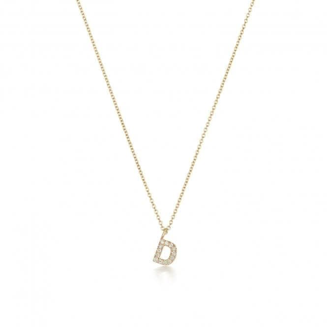 Diamond Jewellery 18CT Gold Diamond Initial Necklace NDQ154/D