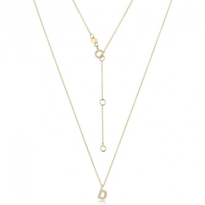 Diamond Jewellery 18CT Gold Diamond Initial Necklace NDQ154/D