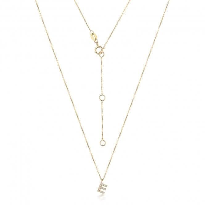 Diamond Jewellery 18ct Gold Diamond Initial Necklace NDQ154/E