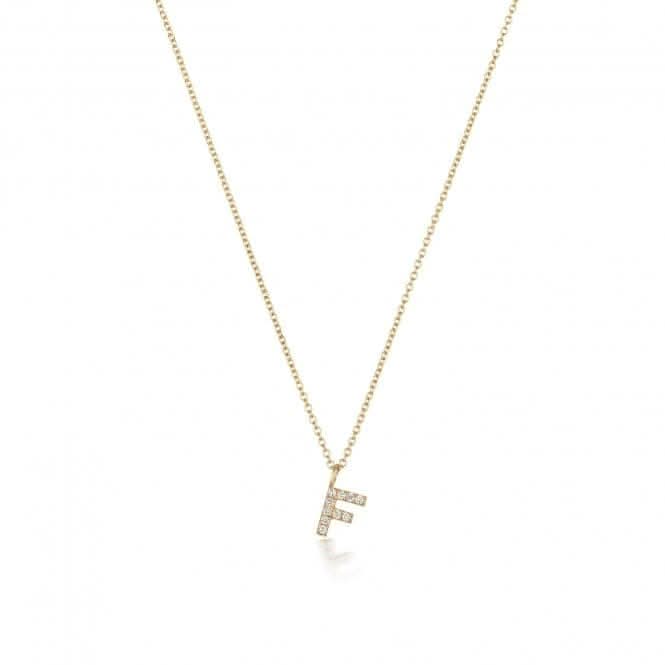Diamond Jewellery 18ct Gold Diamond Initial Necklace NDQ154/F