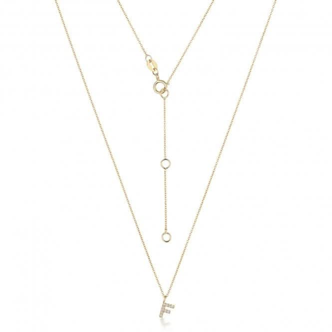 Diamond Jewellery 18ct Gold Diamond Initial Necklace NDQ154/F