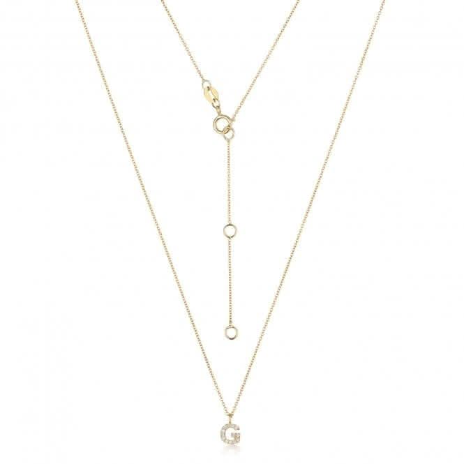 Diamond Jewellery 18ct Gold Initial Necklace NDQ154/G