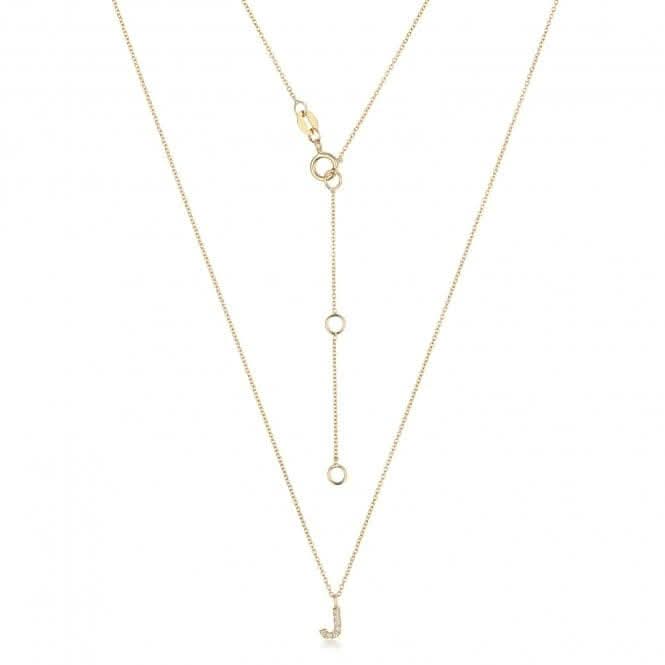 Diamond Jewellery 18ct Gold Diamond Initial Necklace NDQ154/J