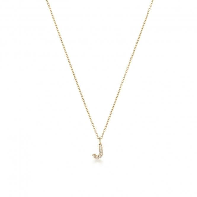 Diamond Jewellery 18ct Gold Diamond Initial Necklace NDQ154/J