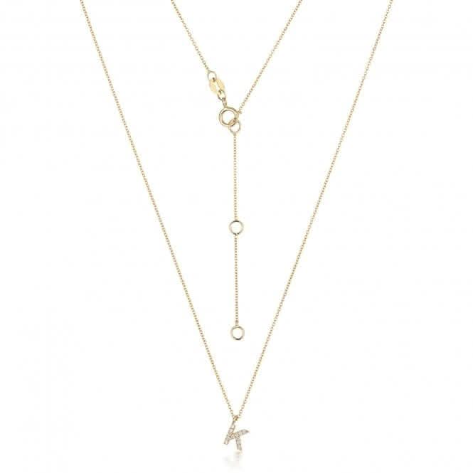 Diamond Jewellery 18ct Gold Diamond Initial Necklace NDQ154/K