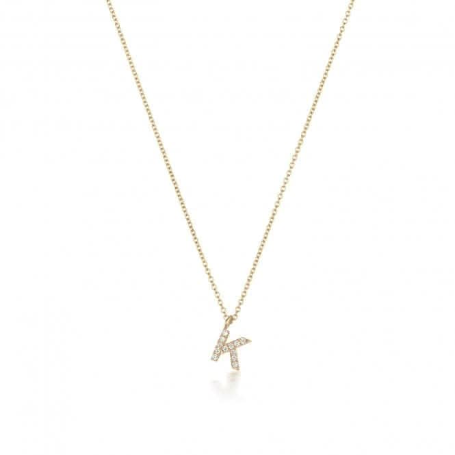 Diamond Jewellery 18ct Gold Diamond Initial Necklace NDQ154/K