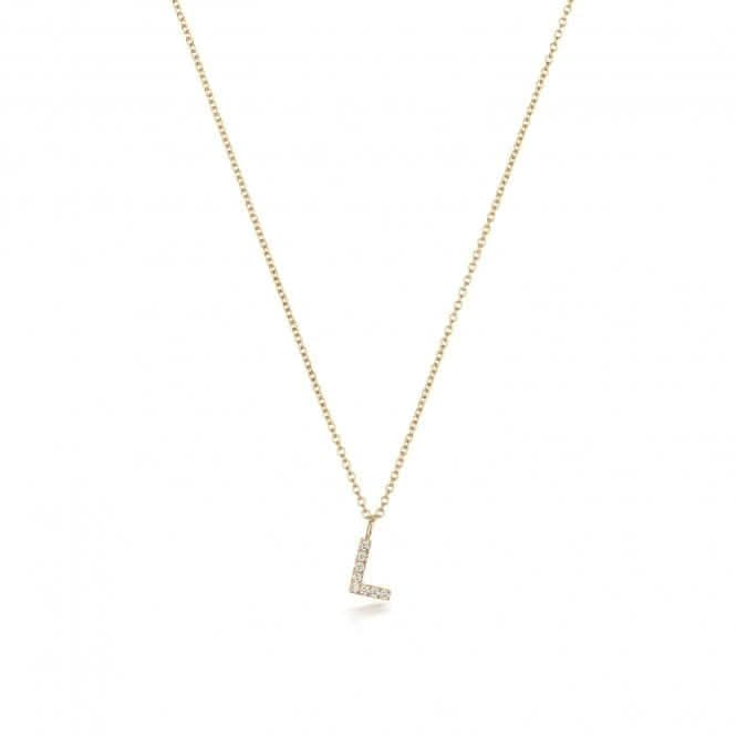 Diamond Jewellery 18ct Gold Diamond Initial Necklace NDQ154/L