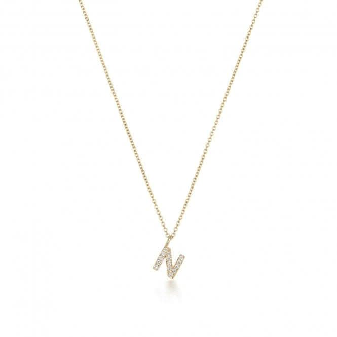 Diamond Jewellery 18ct Gold Diamond Initial Necklace NDQ154/N