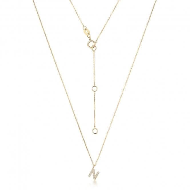 18ct Gold Diamond Initial Necklace NDQ154/NDiamond JewelleryNDQ154/N
