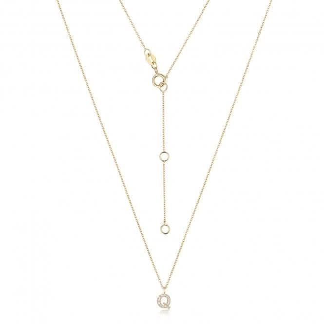 18ct Gold Diamond Initial Necklace NDQ154/QDiamond JewelleryNDQ154/Q