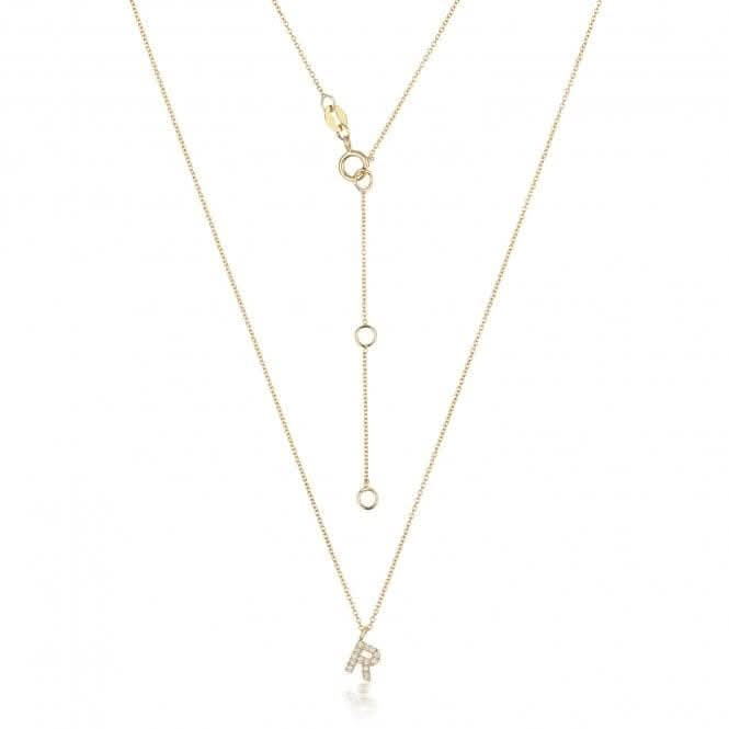Diamond Jewellery Luxury 18ct Gold Diamond Initial Necklace NDQ154/R