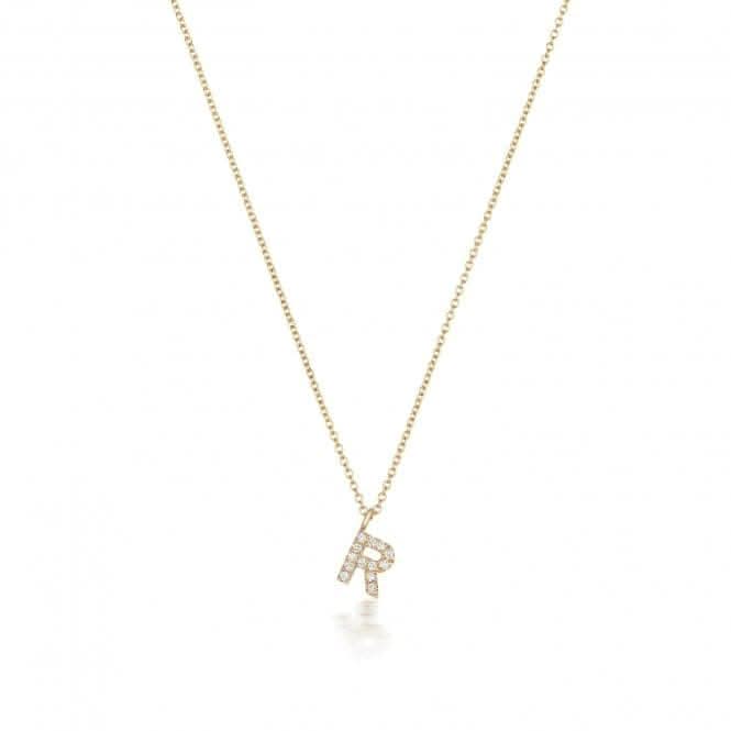 Diamond Jewellery Luxury 18ct Gold Diamond Initial Necklace NDQ154/R