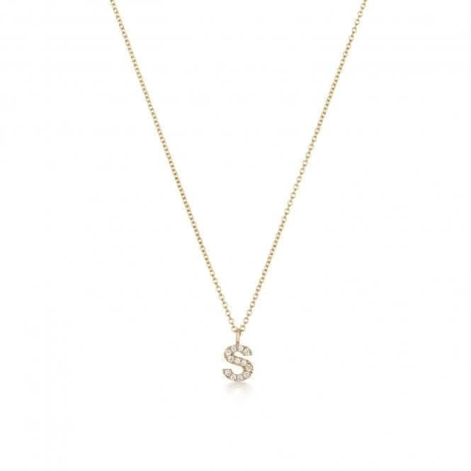 Diamond Jewellery 18ct Gold Diamond Initial Necklace NDQ154/S
