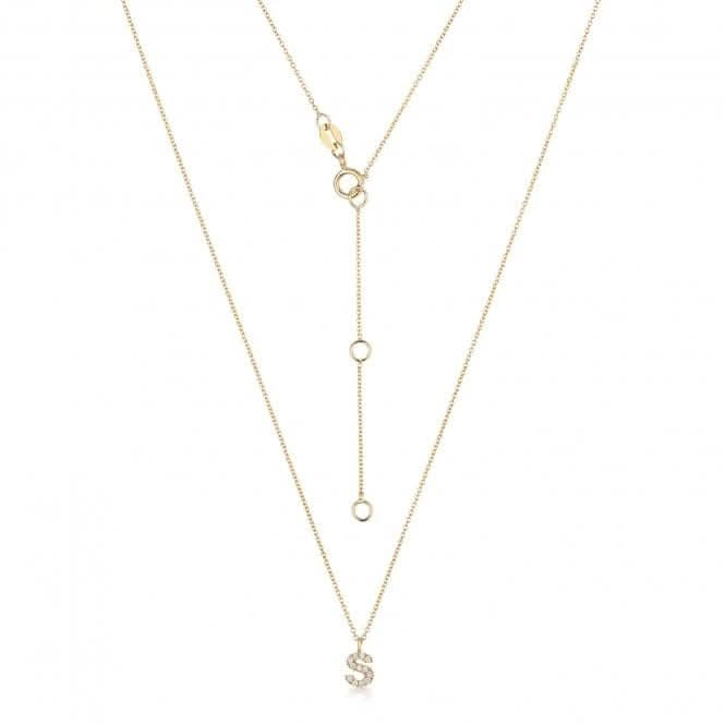 Diamond Jewellery 18ct Gold Diamond Initial Necklace NDQ154/S