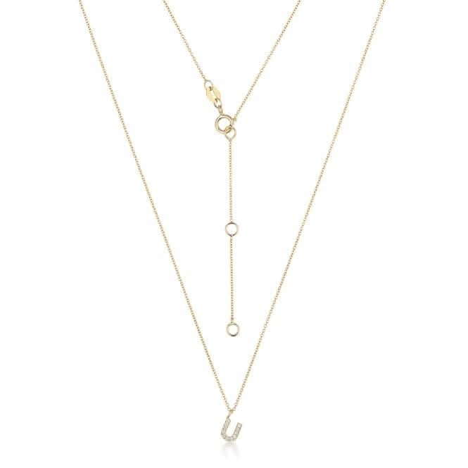 Diamond Jewellery 18ct Gold Diamond Initial Necklace NDQ154/U