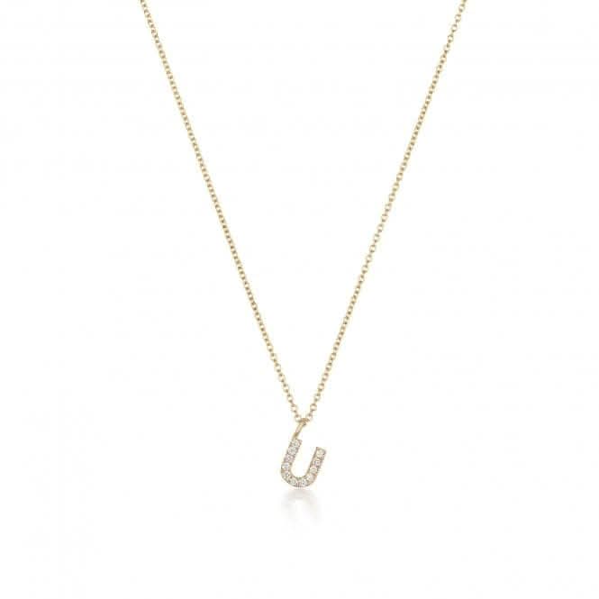 Diamond Jewellery 18ct Gold Diamond Initial Necklace NDQ154/U