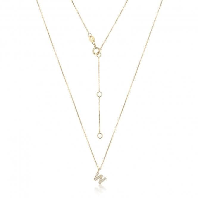 Diamond Jewellery 18CT Gold Diamond Initial Necklace NDQ154/W