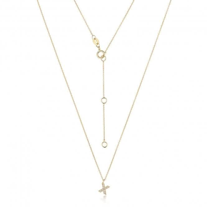 Diamond Jewellery 18CT Gold Diamond Initial Necklace NDQ154/X