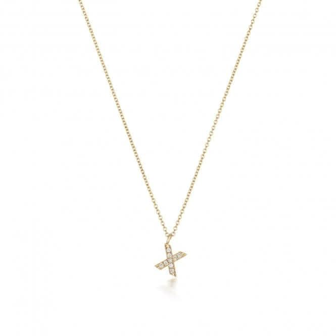 Diamond Jewellery 18CT Gold Diamond Initial Necklace NDQ154/X