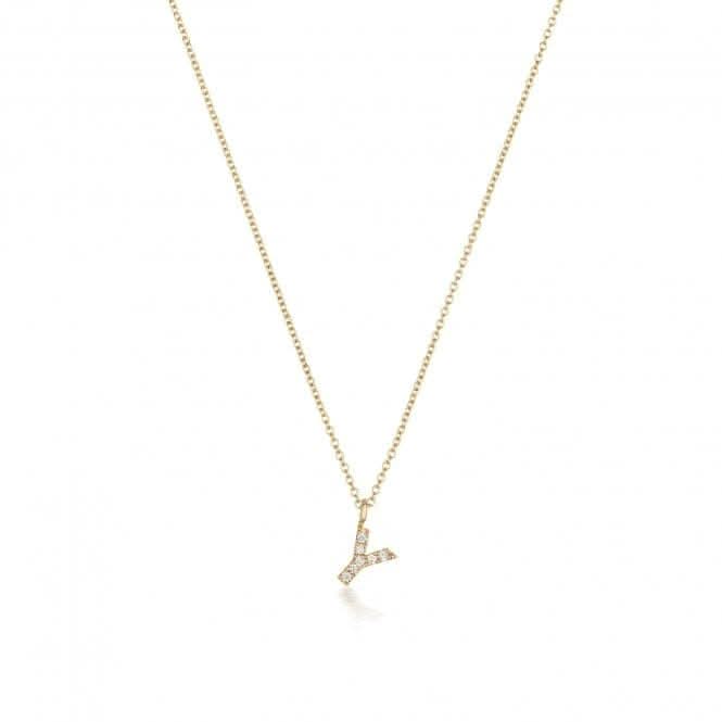 Diamond Jewellery 18ct Gold Initial Necklace NDQ154/Y