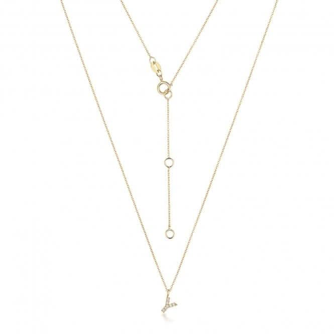 Diamond Jewellery 18ct Gold Initial Necklace NDQ154/Y