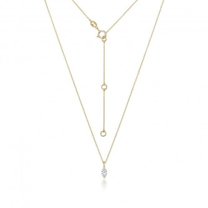 18ct Gold Diamond Marquise Cut Necklace NDQ159Diamond JewelleryNDQ159