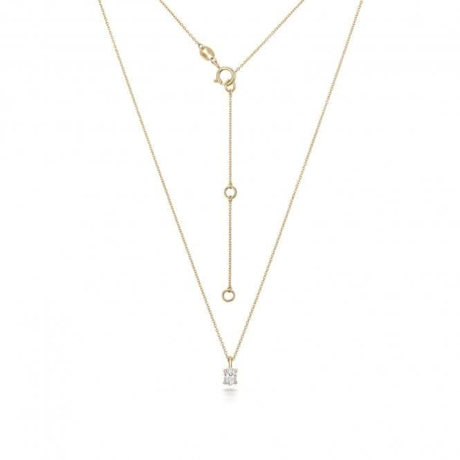 Diamond Jewellery 18ct Gold Oval-Cut Diamond Necklace NDQ157