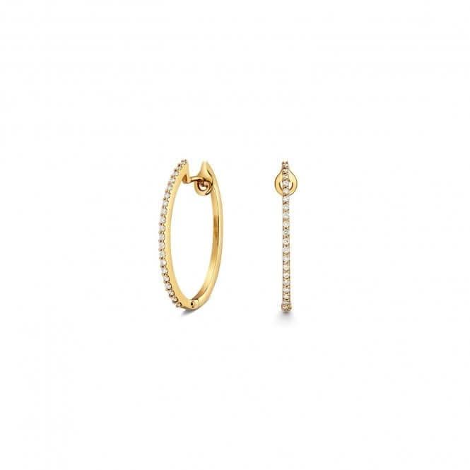 Diamond Jewellery 18ct Gold Diamond Oval Earrings EDQ333