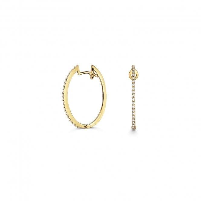 Diamond Jewellery 18ct Gold Diamond Oval Earrings EDQ333